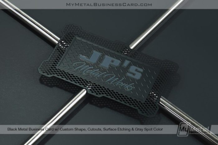 Black Metal Business Card Custom Cutout - My Metal Business Card