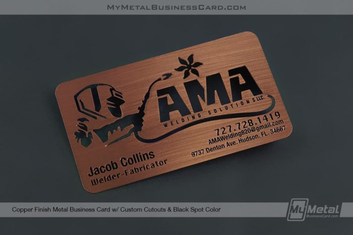 Copper Finish Metal Business Card - My Metal Business Card