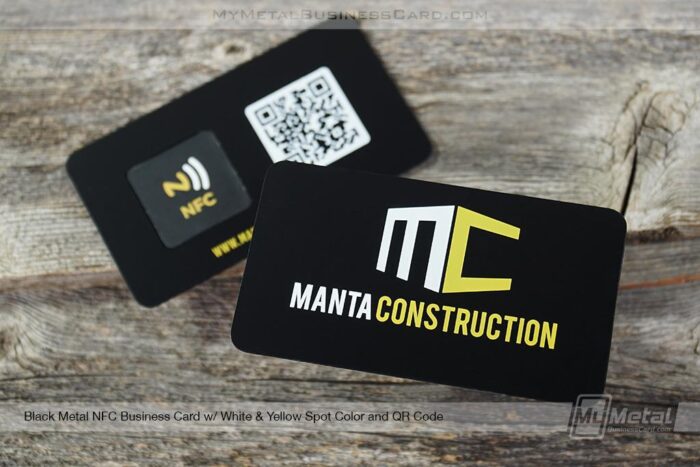 Black Metal Business Card With Qr Code
