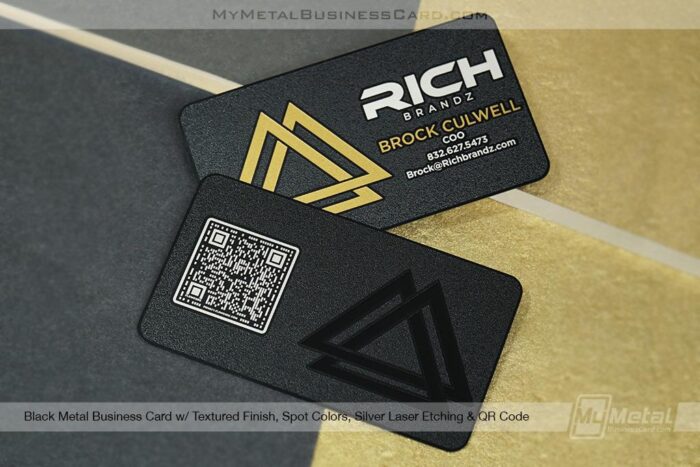 Black Metal Business Cards With Qr Code