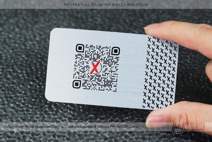 Stainless Steel Metal Business Card With Qr Code