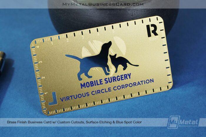 Gold Finish Metal Business Cards for Surgeons