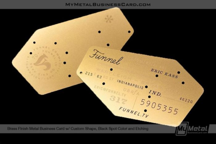 Brass Finish Metal Business Card