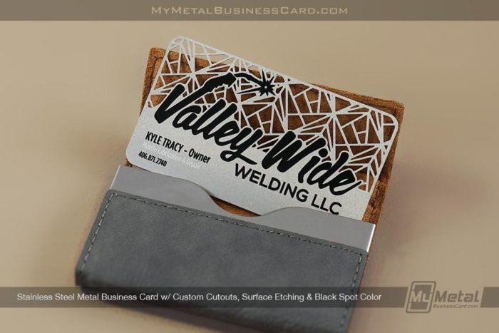 Stainles Steel Metal Business Card Custom Cutouts