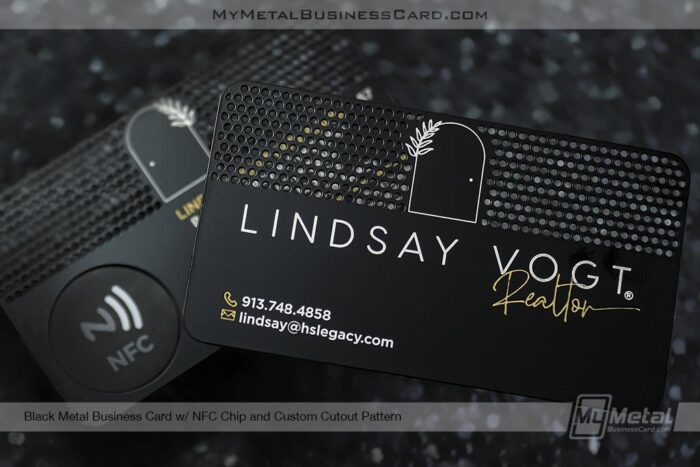 Black Metal Business Card With Nfc Chip
