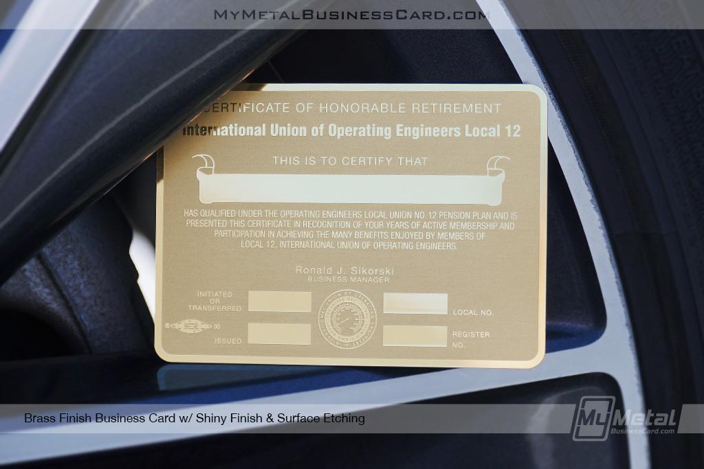 Custom Certificate Of Authenticity Cards Metal Business Cards My