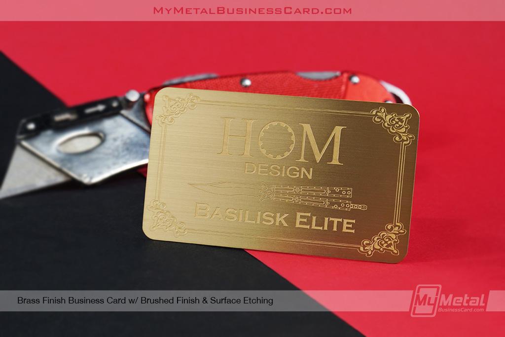 Brass Finish Business Card