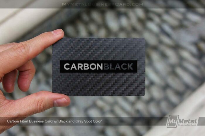 Carbon Fiber Business Card With Spot Color