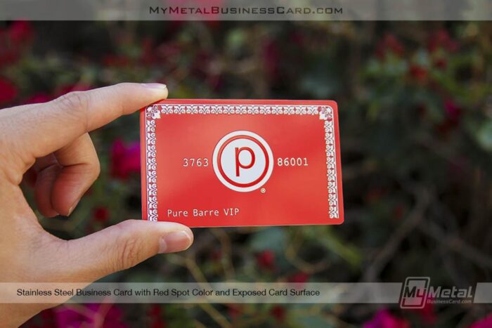 Red Spot Color Stainless Steel Business Card
