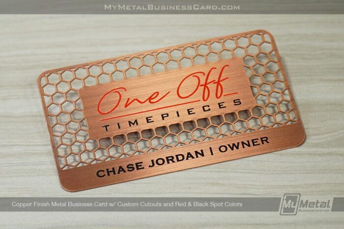 Copper Finish Metal Business Card