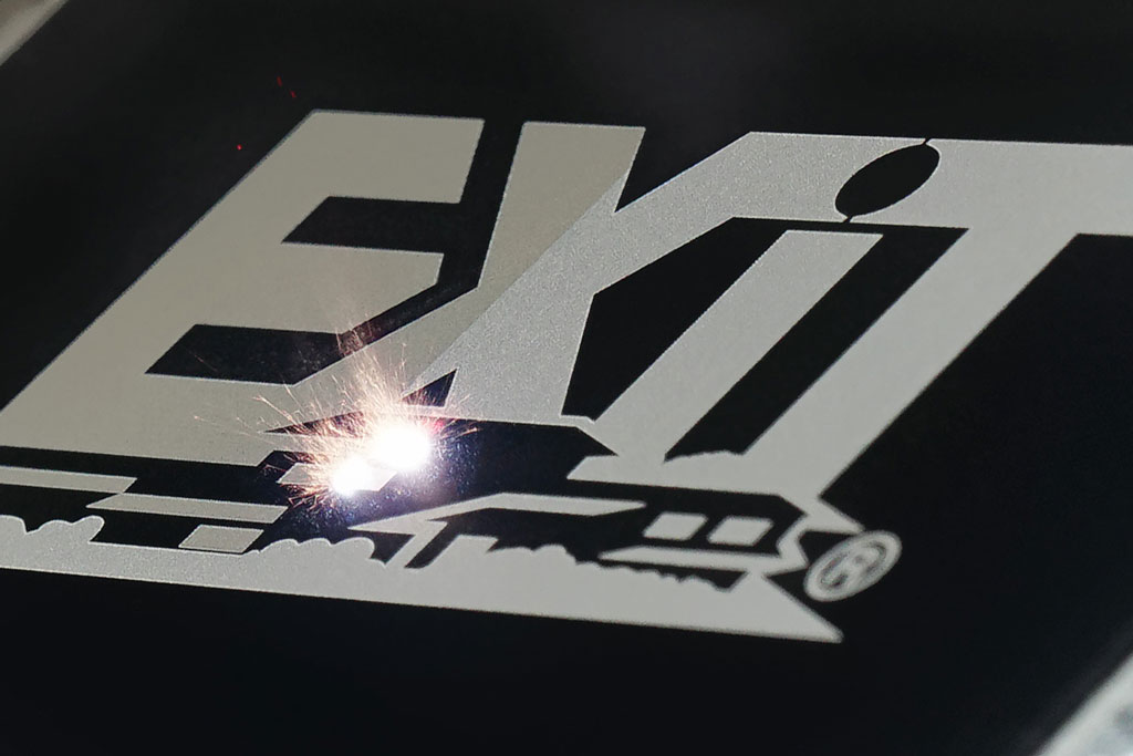 Exit-Logo-Laser-Etced-Metal-Card