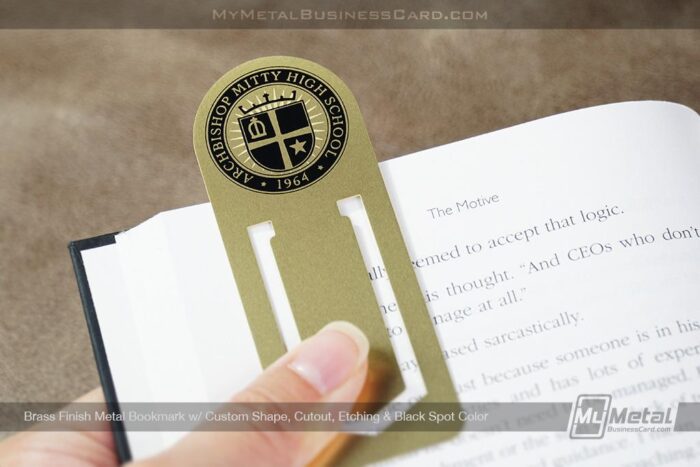 Brass Finish Metal Bookmarks For School