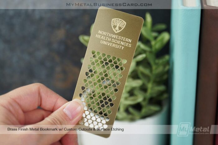 Brass Finish Metal Bookmarks For Schools