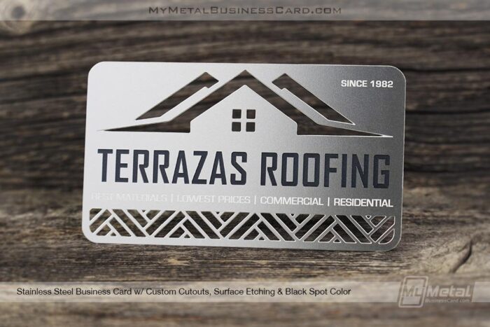 Stainless Steel Metal Business Card For Roofing