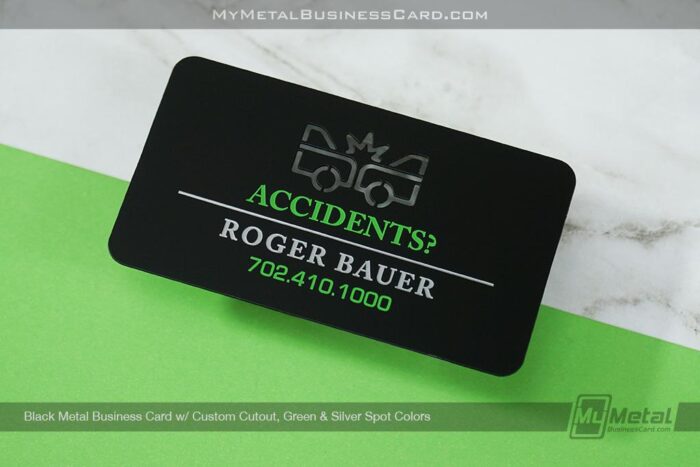 Black Metal Business Card For Lawyers