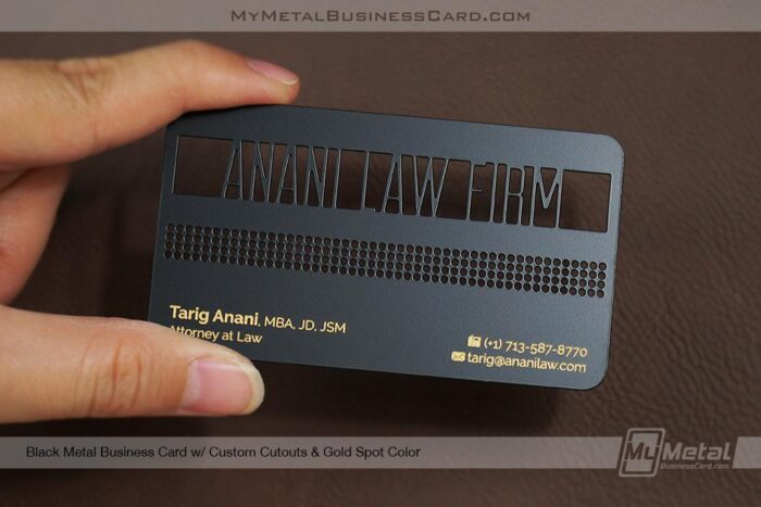 Black Metal Business Cards For Attorneys