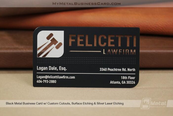 Black Metal Business Cards For Lawyers