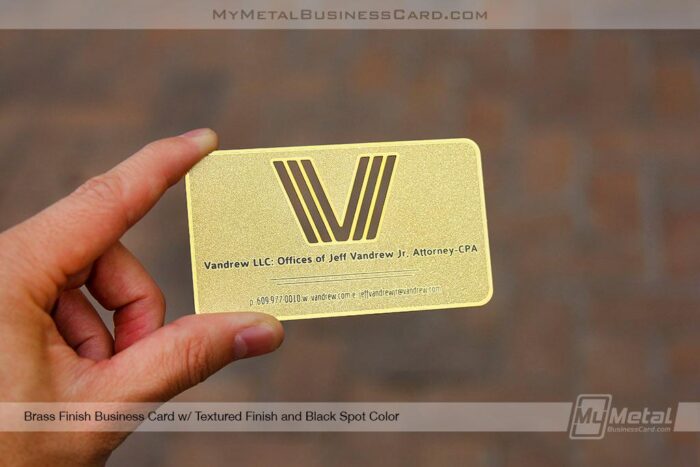 Brass Finish Business Cards For Attorneys