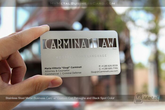 Stainless Steel Metal Business Cards For Attorneys
