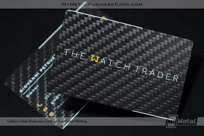 My Metal Business Card | Carbon Fiber Business Card Full Color Printing Watch Trader