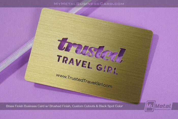 Gold Finish Metal Business Cards For Travel Agents