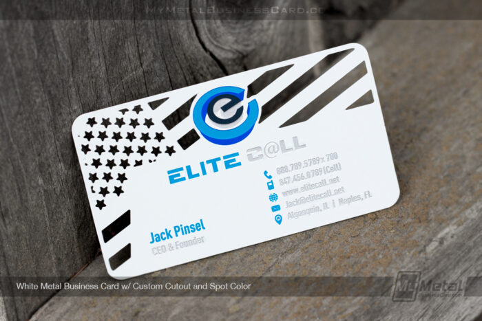 White-Metal-Business-Card-Custom-Cutout-Spot-Color-Flag-Elite-Camp