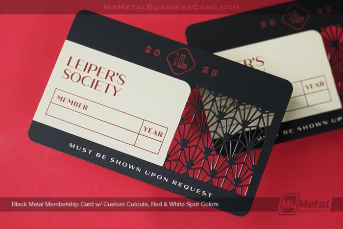 black metal membership card