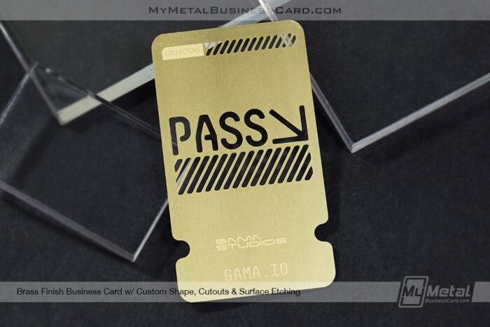 brass finish business card