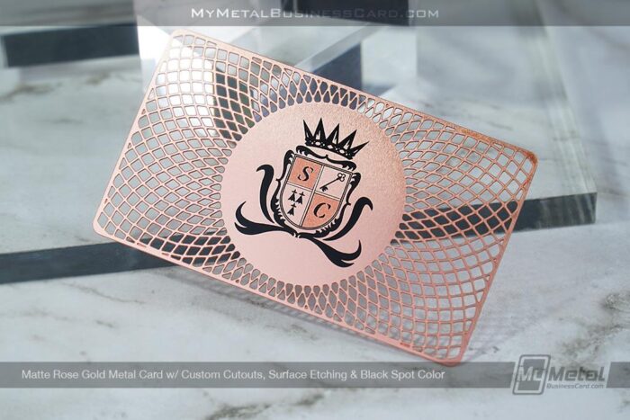 matte rose gold metal card