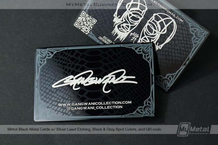 mirror black metal cards