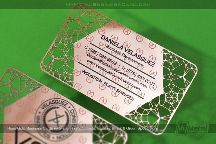 rose gold business cards