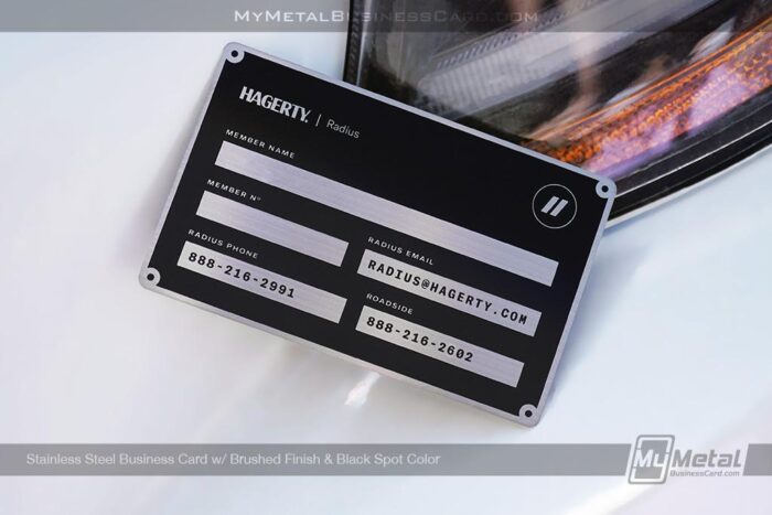 stainless steel business card