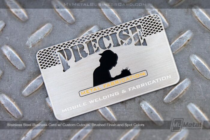 stainless steel business card