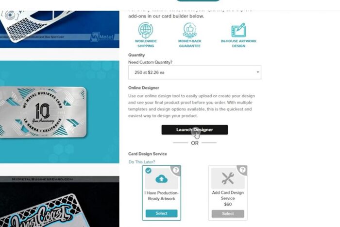 Step 3 Launch the Online Designer