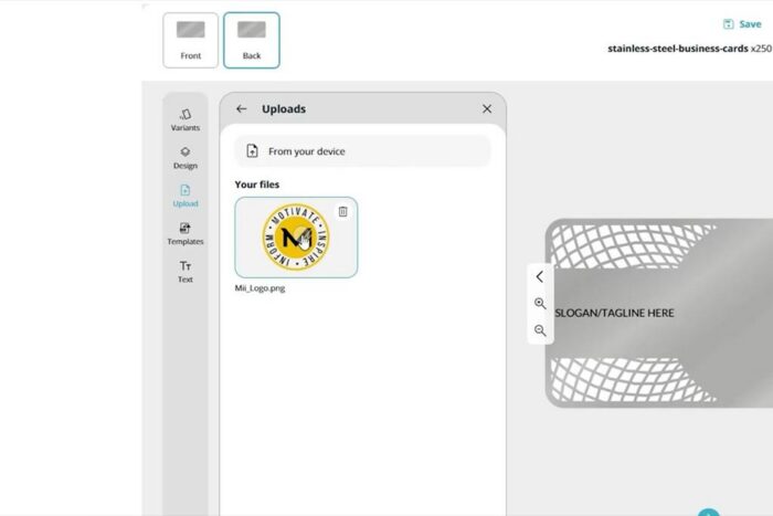 Step 6: Upload Your Logo or Artwork