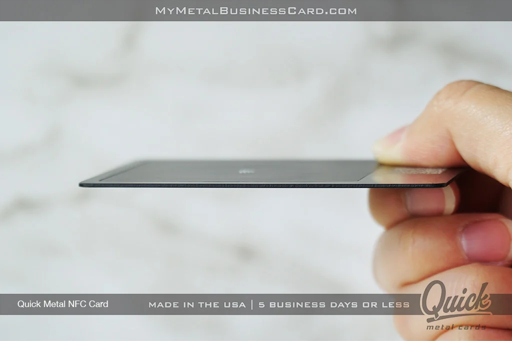 My Metal Business Card |&nbsp;Quick Metal NFC Business Card Silver Laser Etching Thickness