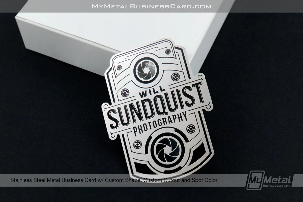 My Metal Business Card |&nbsp;Stainless Steel Business Card For Photography Custom Shape Cutout Spot Color