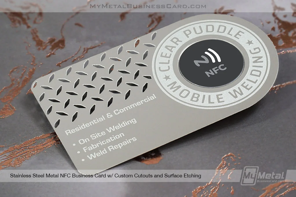 My Metal Business Card |&nbsp;Stainless Steel NFC Business Custom Shape Surface Etching