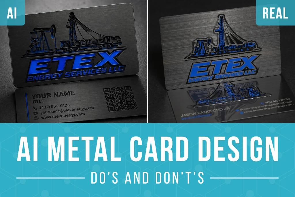 My Metal Business Card |&nbsp;AI Card Design Dos and Donts Blog Main Image
