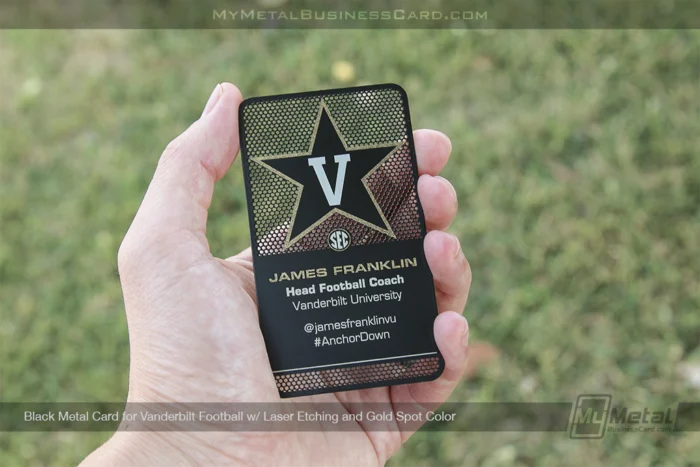 My Metal Business Card |&nbsp;Black Metal Business Card Vanderbilt Football 452437