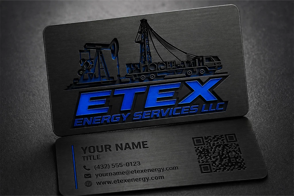 My Metal Business Card |&nbsp;Gunmetal Business Card Cutouts Silver Etch Black Blue Color Etex AI