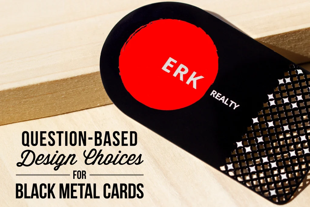 Question-Based Design Choices for Black Metal Business Cards