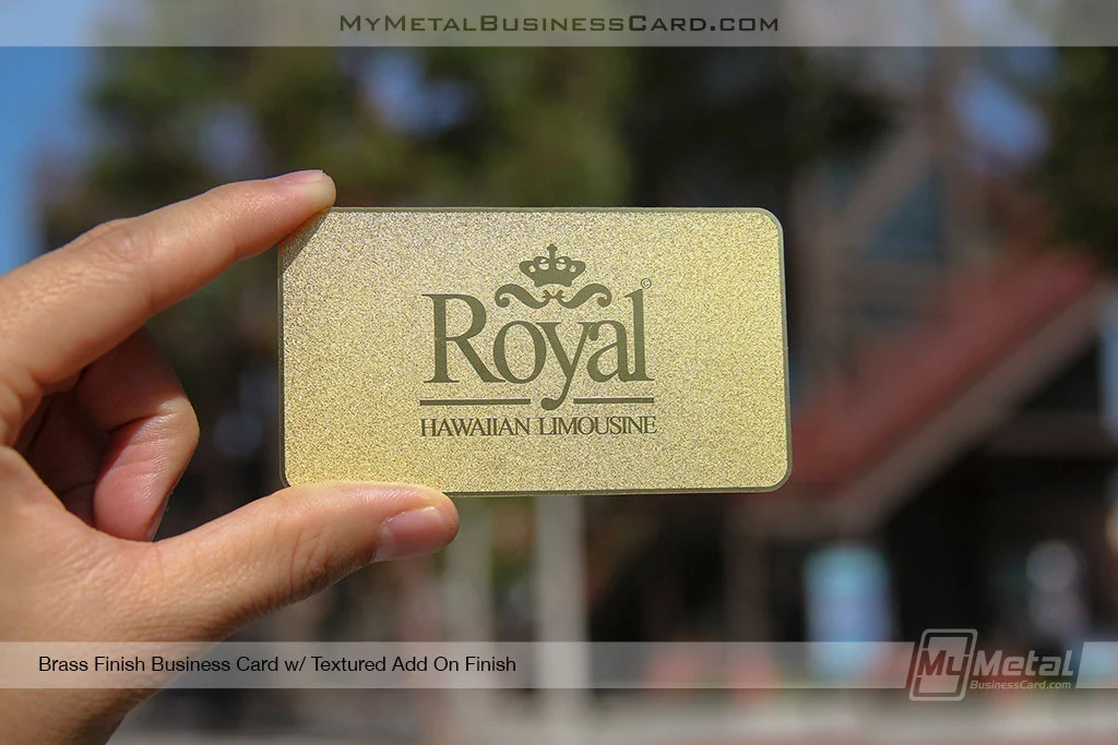 My Metal Business Card |&nbsp;Brass Finish Metal Business Card With Texture Finish 453133