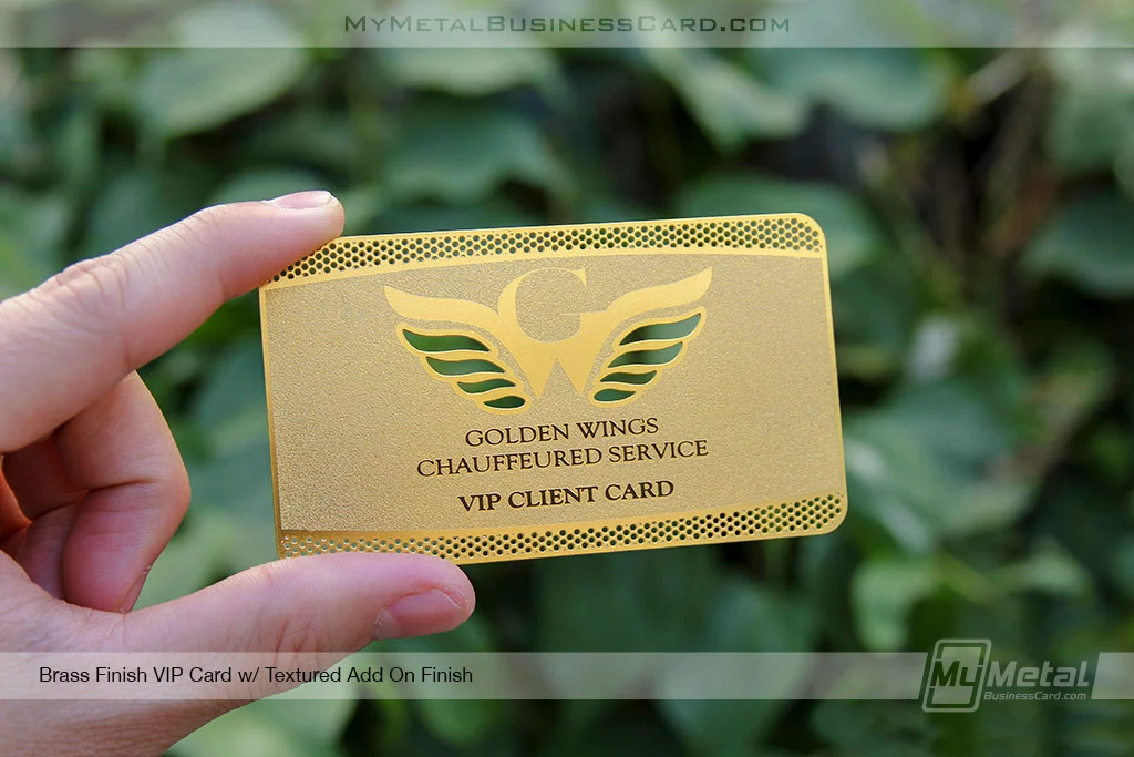My Metal Business Card |&nbsp;Brass Finish Metal VIP Card 21364