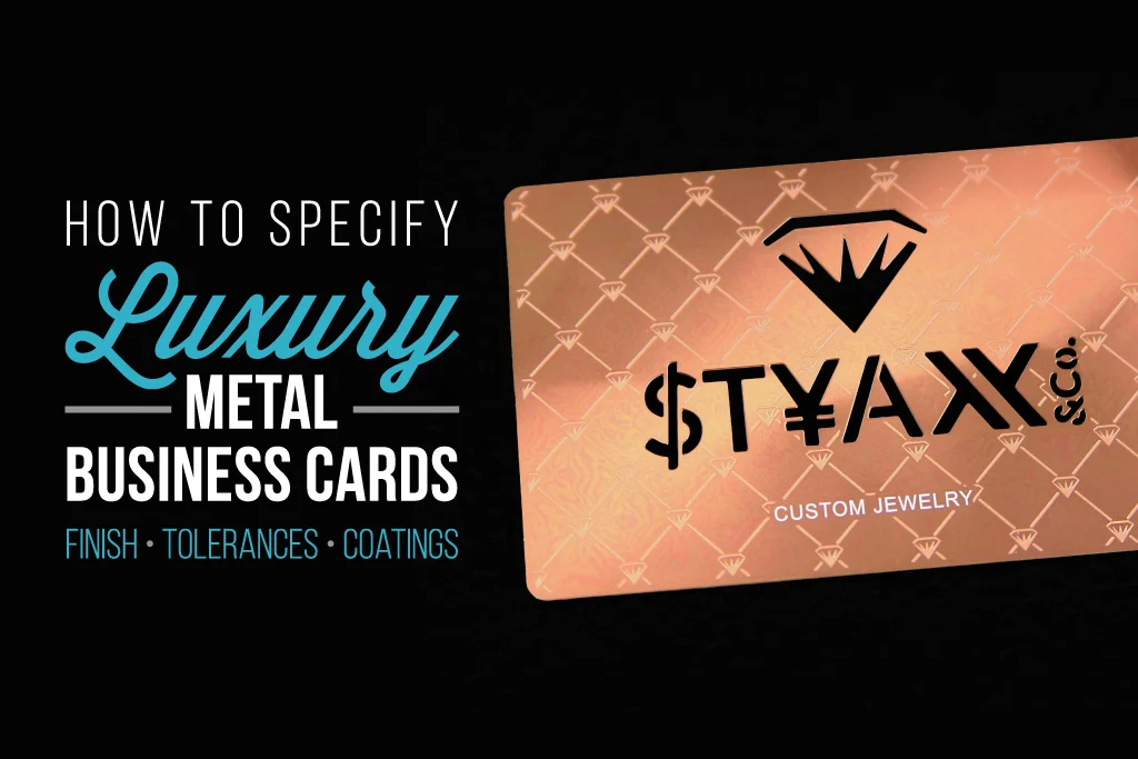 How to Specify Luxury Metal Business Cards: Finish, Tolerances, Coatings