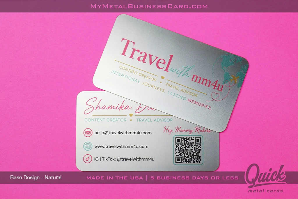 My Metal Business Card |&nbsp;Stainless Steel Quick Metal Card Natural Design Printing Travel mm4u