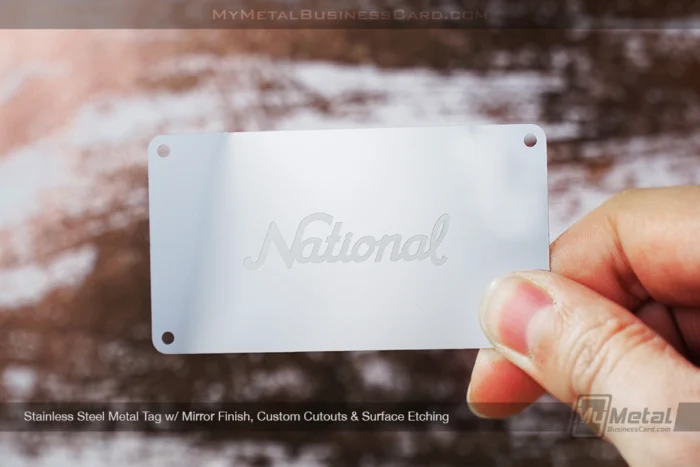 My Metal Business Card |&nbsp;Stainless Steel Metal Tag Mirror Cuotuts Etching National