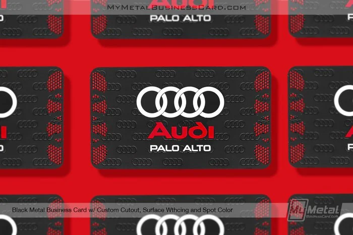 My Metal Business Card |&nbsp;Black Metal Business Card Custom Cutout Audi