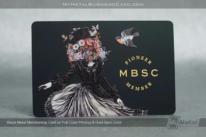 My Metal Business Card |&nbsp;Black Metal Membership Card Full Color Printing Gold Spot Color MBSC