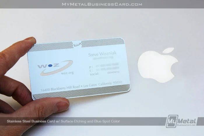 My Metal Business Card |&nbsp;Stainless Steel Business Card For Steve Wozniak 22253